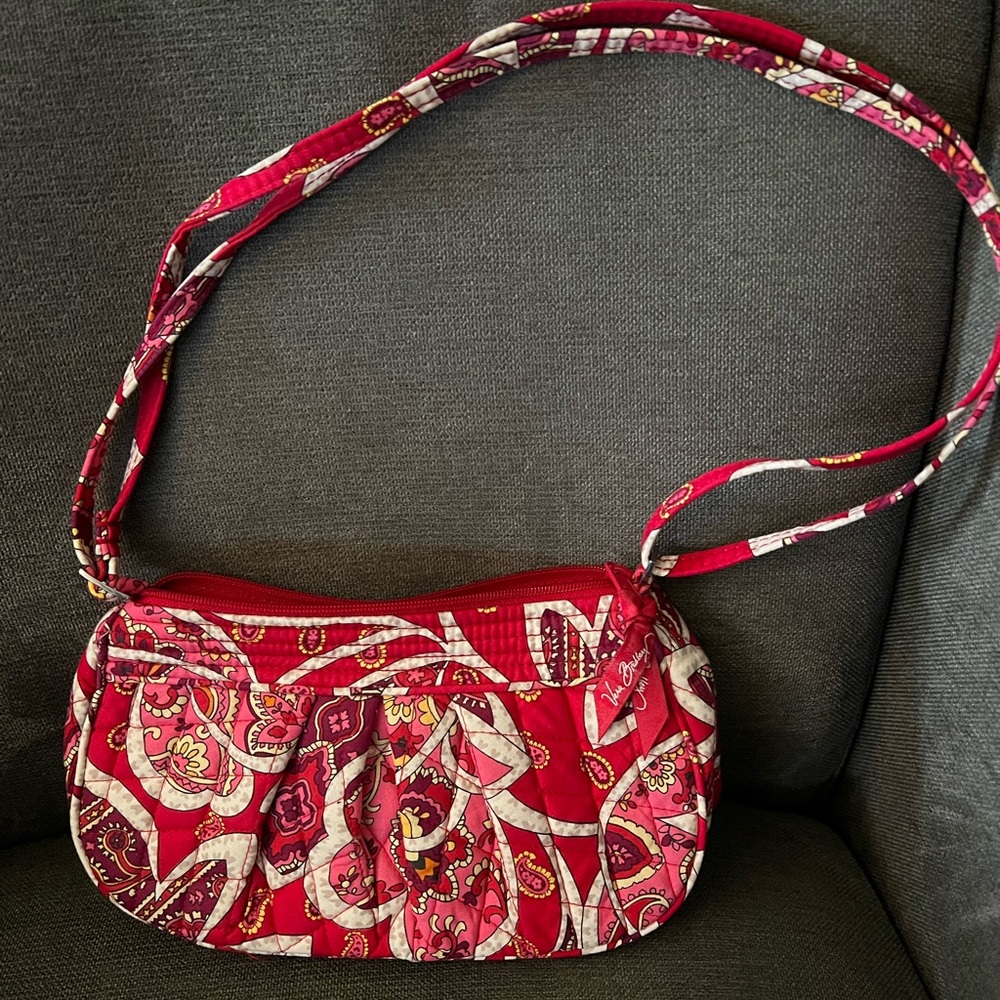 Vera Bradley (retired) pink paisley shoulder bag.